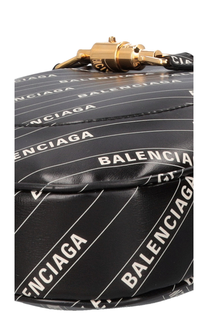 GUCCI X Balenciaga Logo Print Jackie 1961 Medium Leather Black