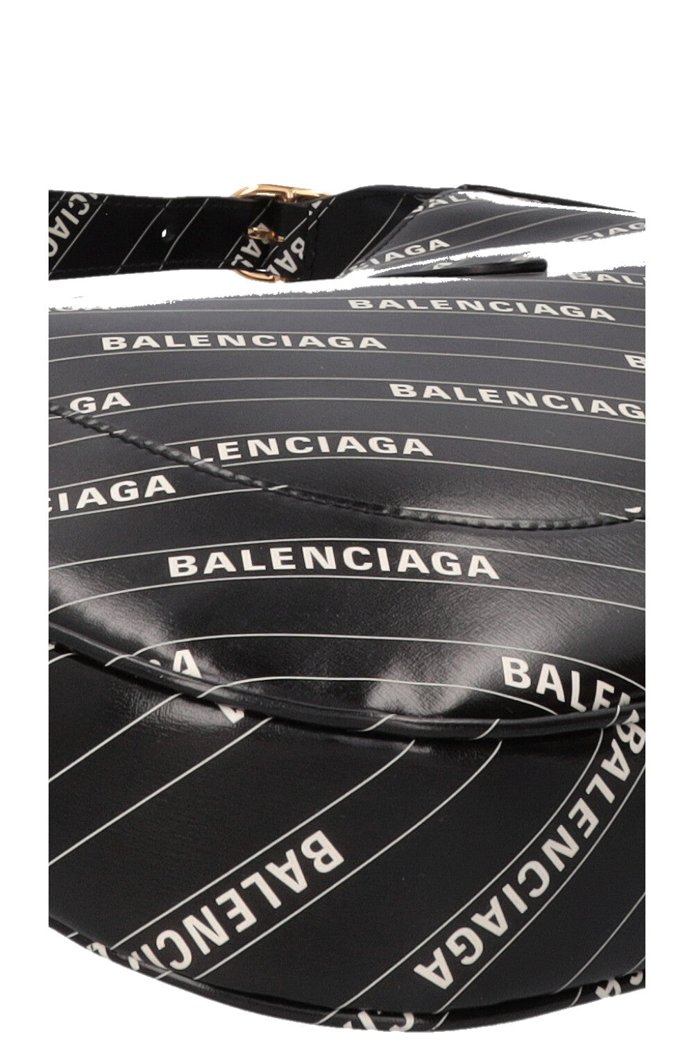 GUCCI X Balenciaga Logo Print Jackie 1961 Medium Leather Black