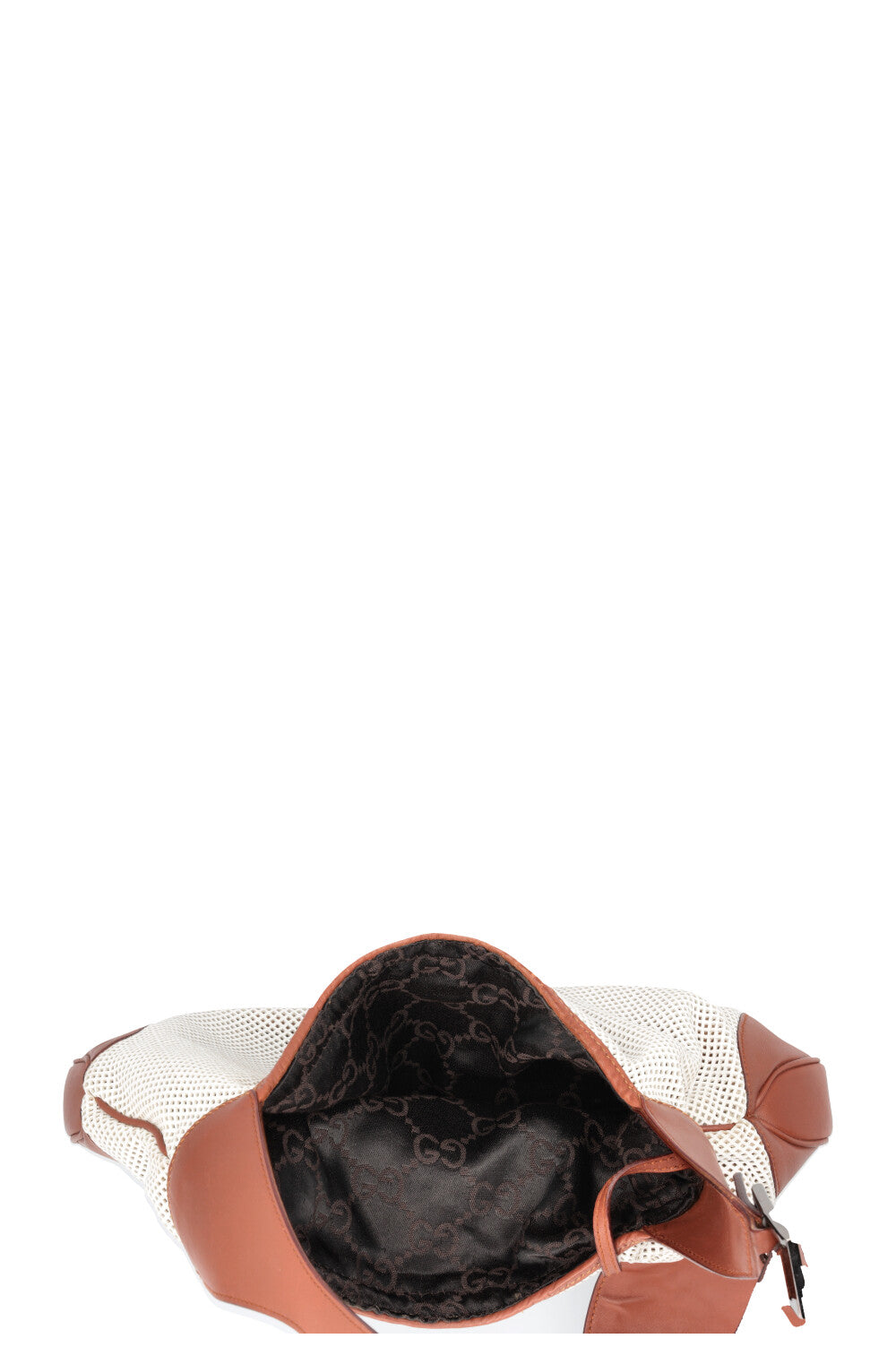 GUCCI Jackie Bag Small Perforated Leather White Brown