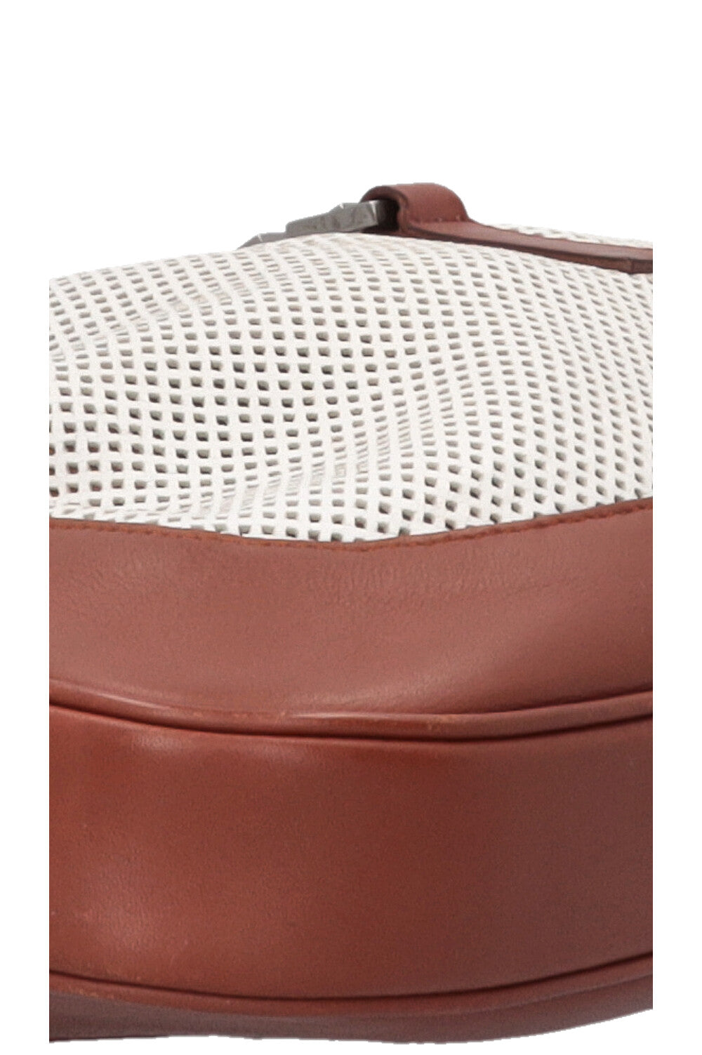 GUCCI Jackie Bag Small Perforated Leather White Brown
