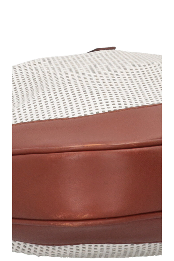 GUCCI Jackie Bag Small Perforated Leather White Brown