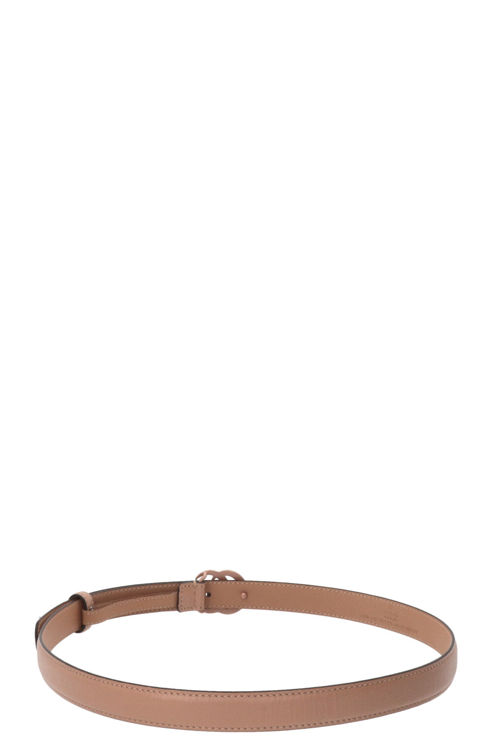 GUCCI Marmont GG Slim Belt Leather Beige