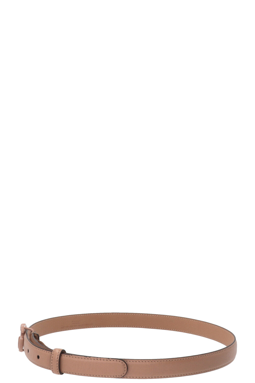 GUCCI Marmont GG Slim Belt Leather Beige