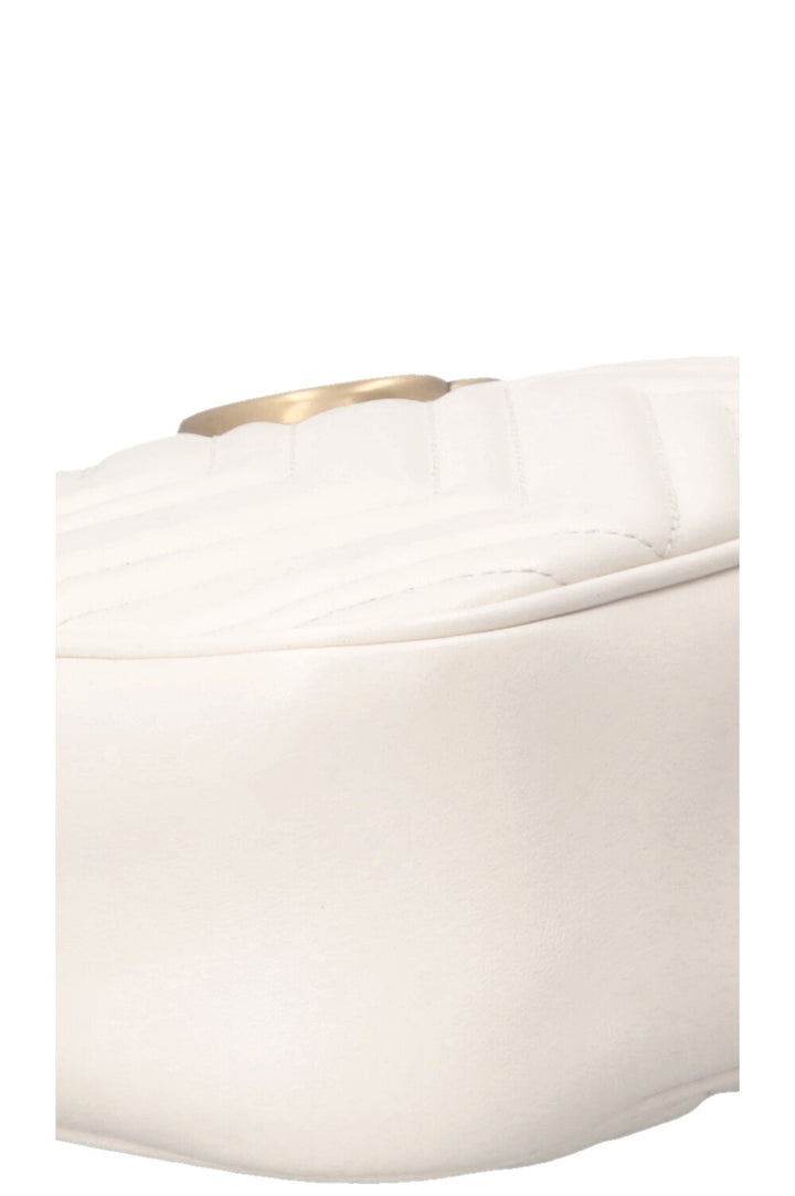 GUCCI Medium Marmont Camera Bag Leather Off-White