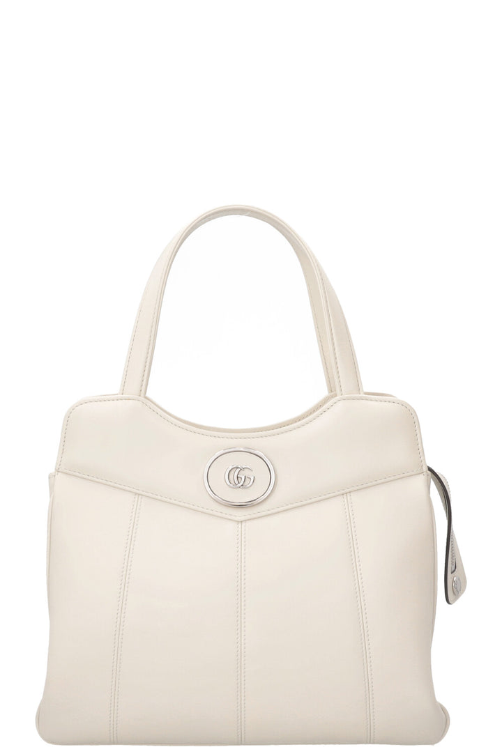 GUCCI Petite GG Tote Small Leather Cream