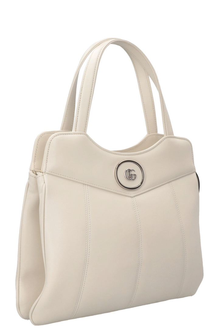 GUCCI Petite GG Tote Small Leather Cream