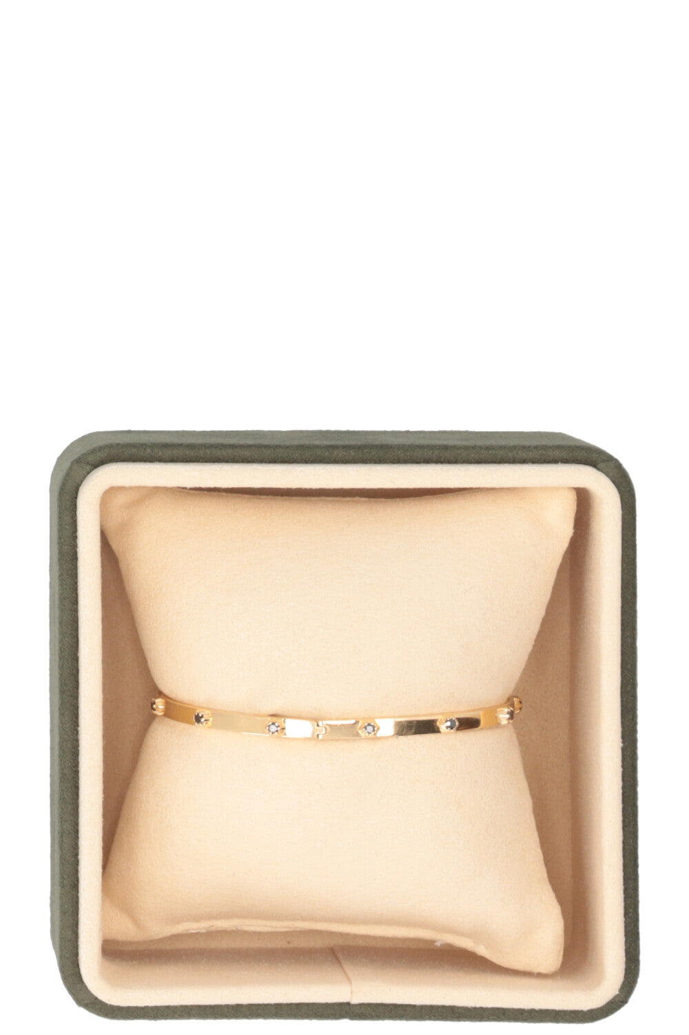 GUCCI Running GG Bangle Black Diamonds 18K Gold