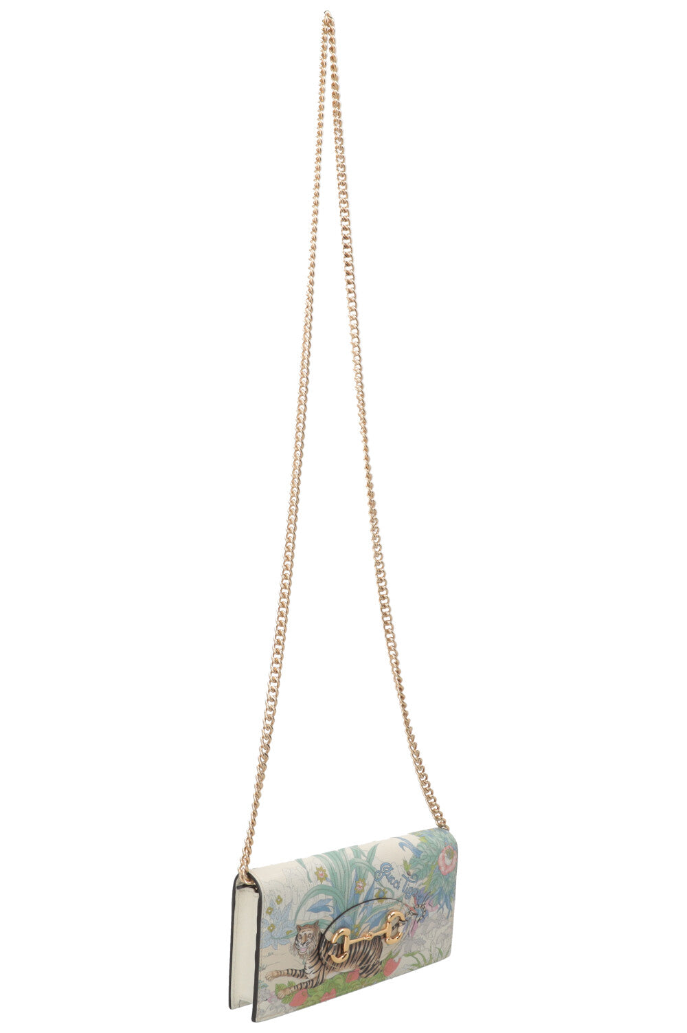GUCCI Tiger Horsebit 1955 Wallet On Chain Leather Multicolor