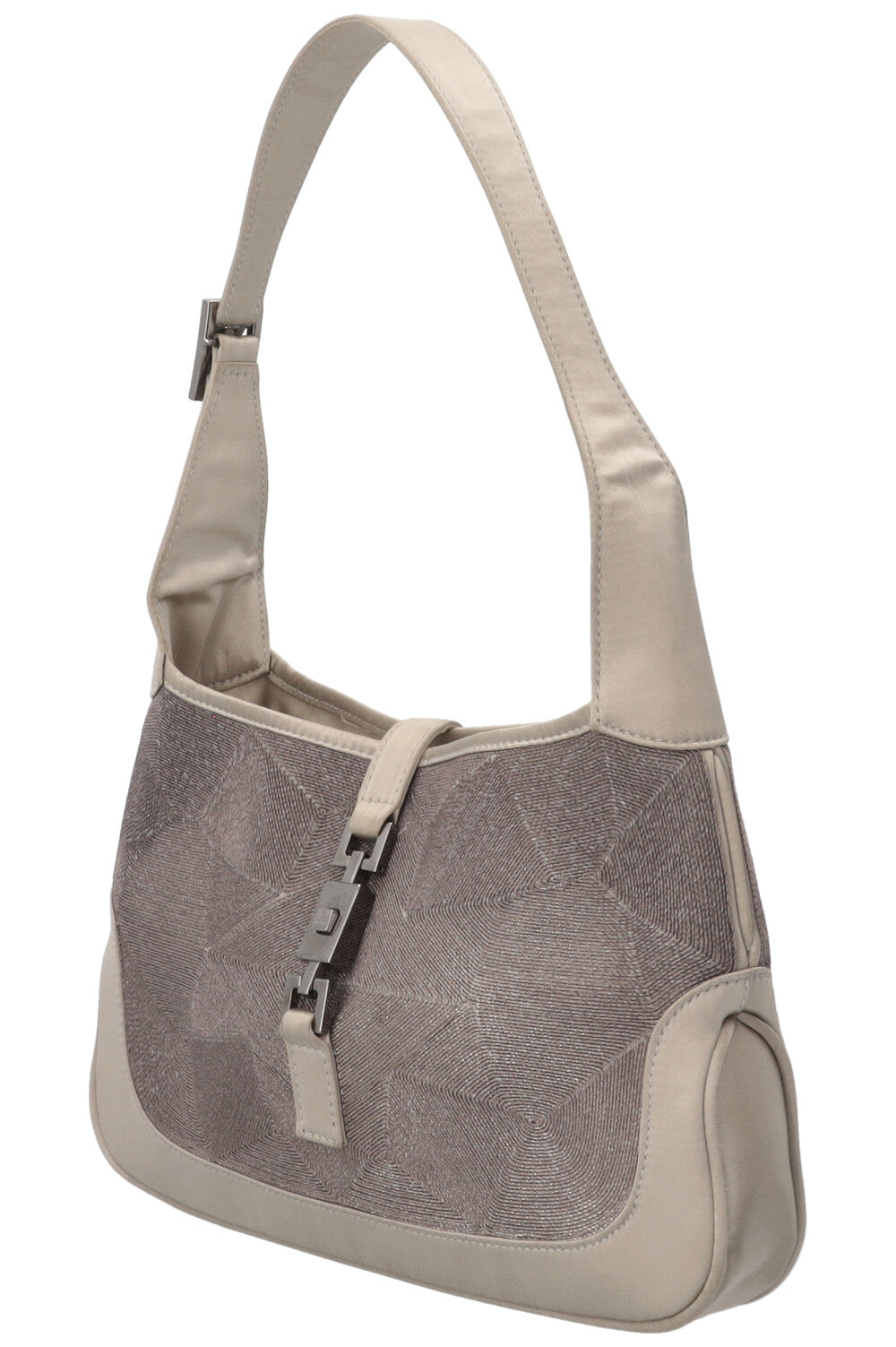 GUCCI by Tom Ford Jackie Shoulder Bag Silk Grey