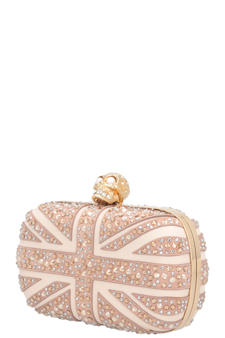 Pochette Skull Crystals Nude d'Alexander McQueen