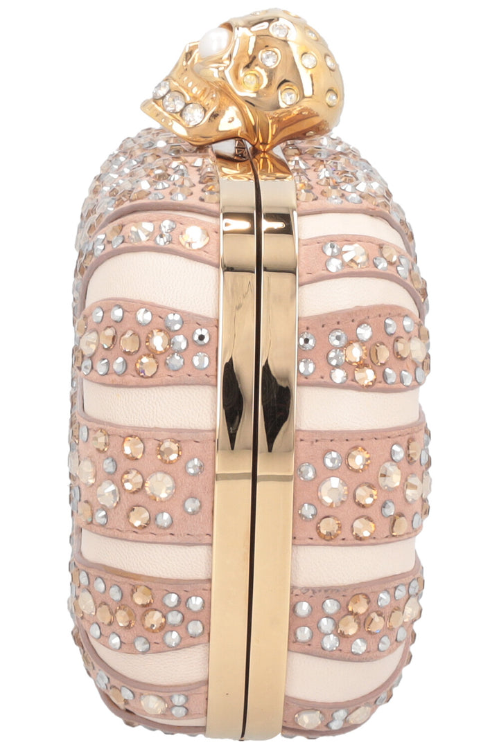 Pochette Skull Crystals Nude d'Alexander McQueen