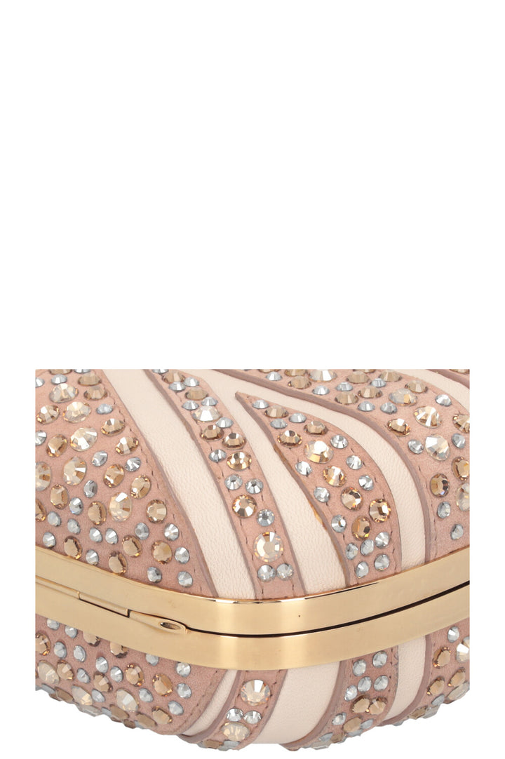 Pochette Skull Crystals Nude d'Alexander McQueen
