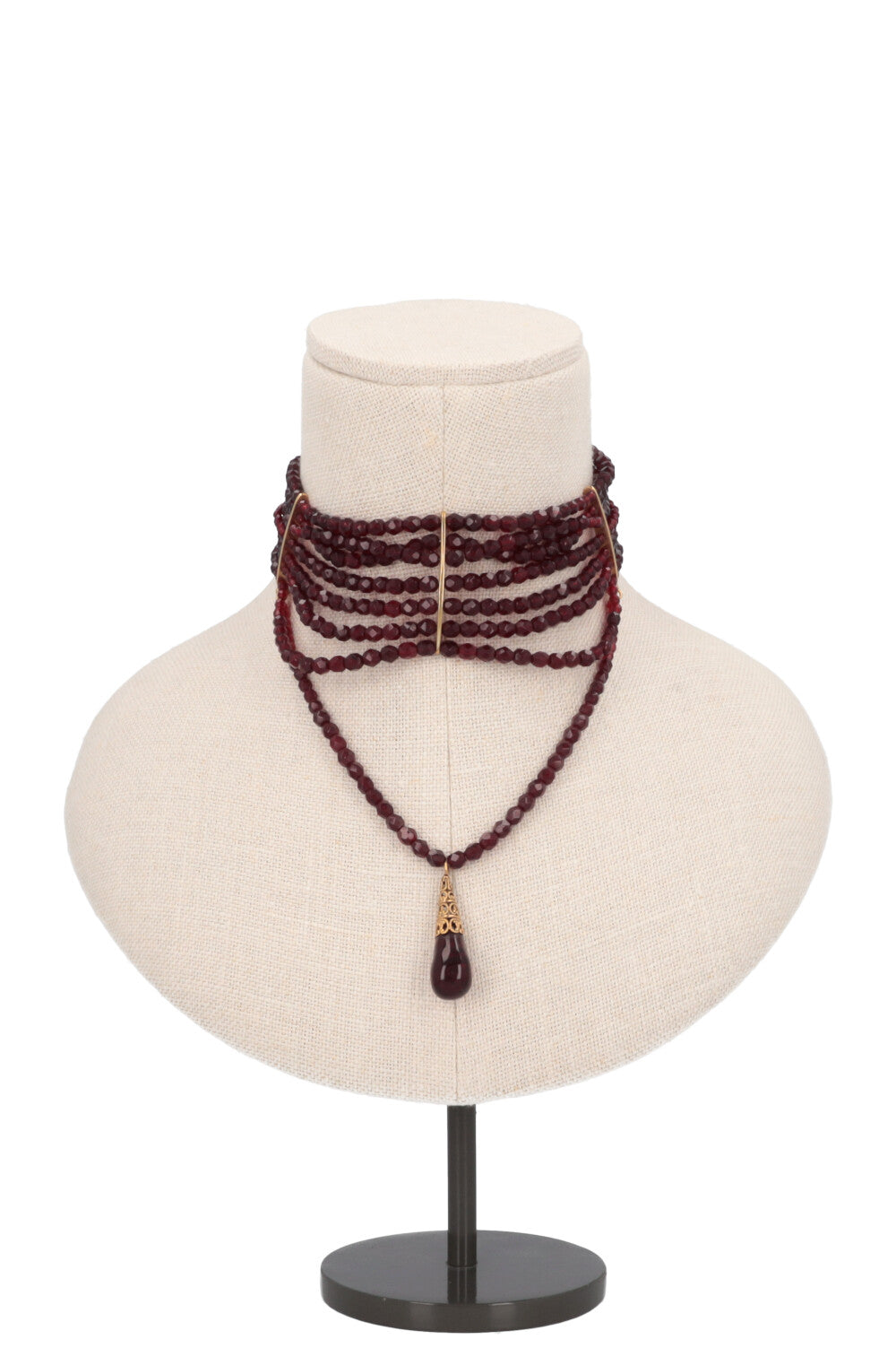 CHRISTIAN DIOR by John Galliano Masai Red Glass Beaded Choker