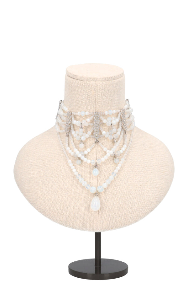 CHRISTIAN DIOR by John Galliano Draped Opalescent Choker