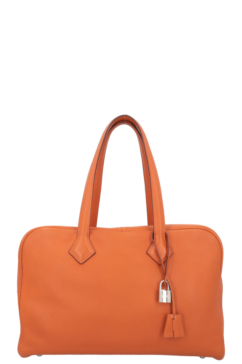 HERMÈS Victoria 35 Handbag Orange Togo