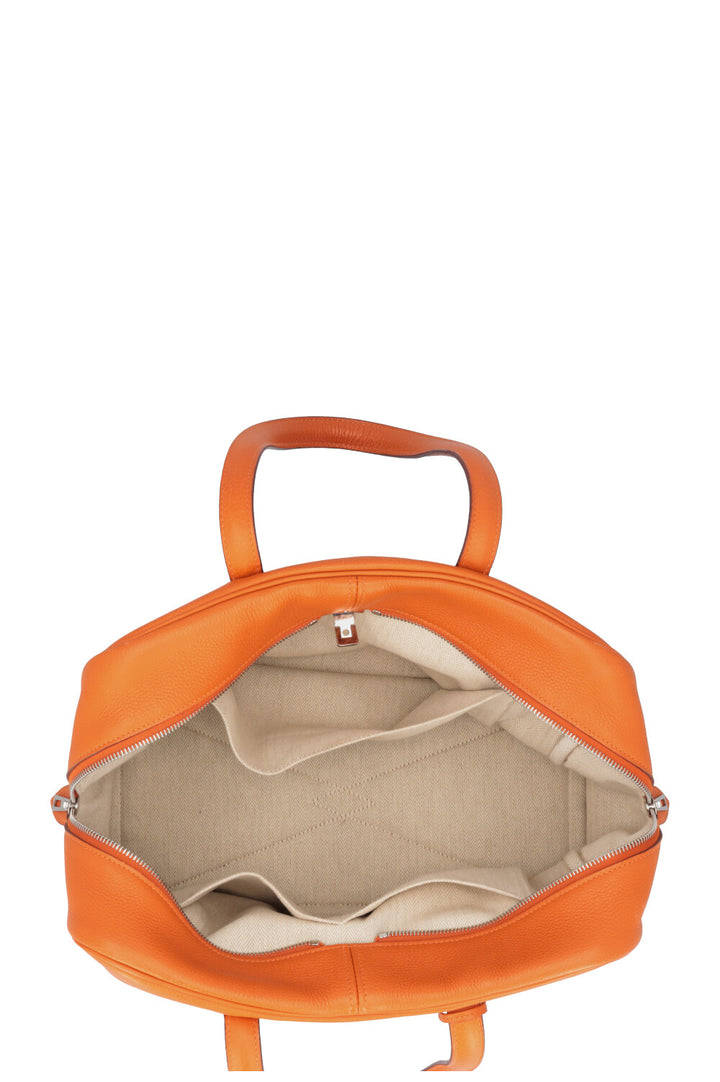 HERMÈS Victoria 35 Handbag Orange Togo