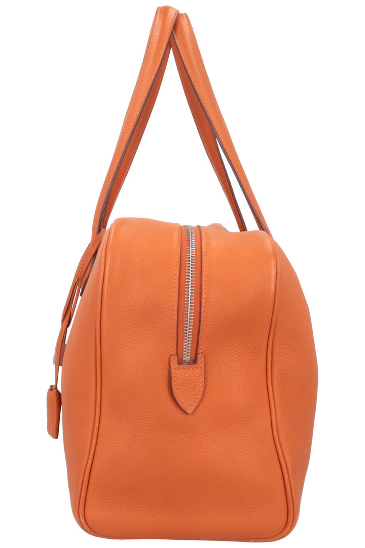 HERMÈS Victoria 35 Handbag Orange Togo