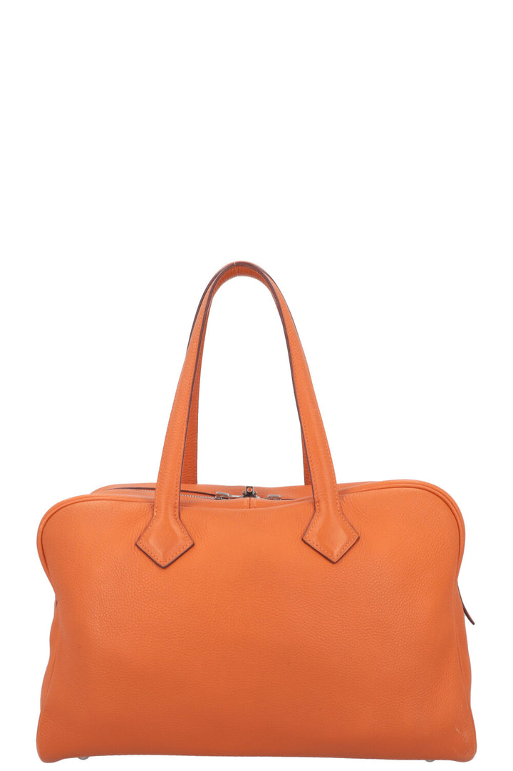HERMÈS Victoria 35 Handbag Orange Togo