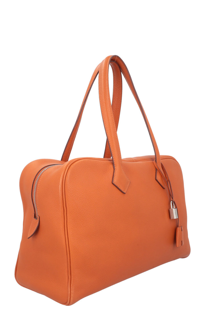 HERMÈS Victoria 35 Handbag Orange Togo