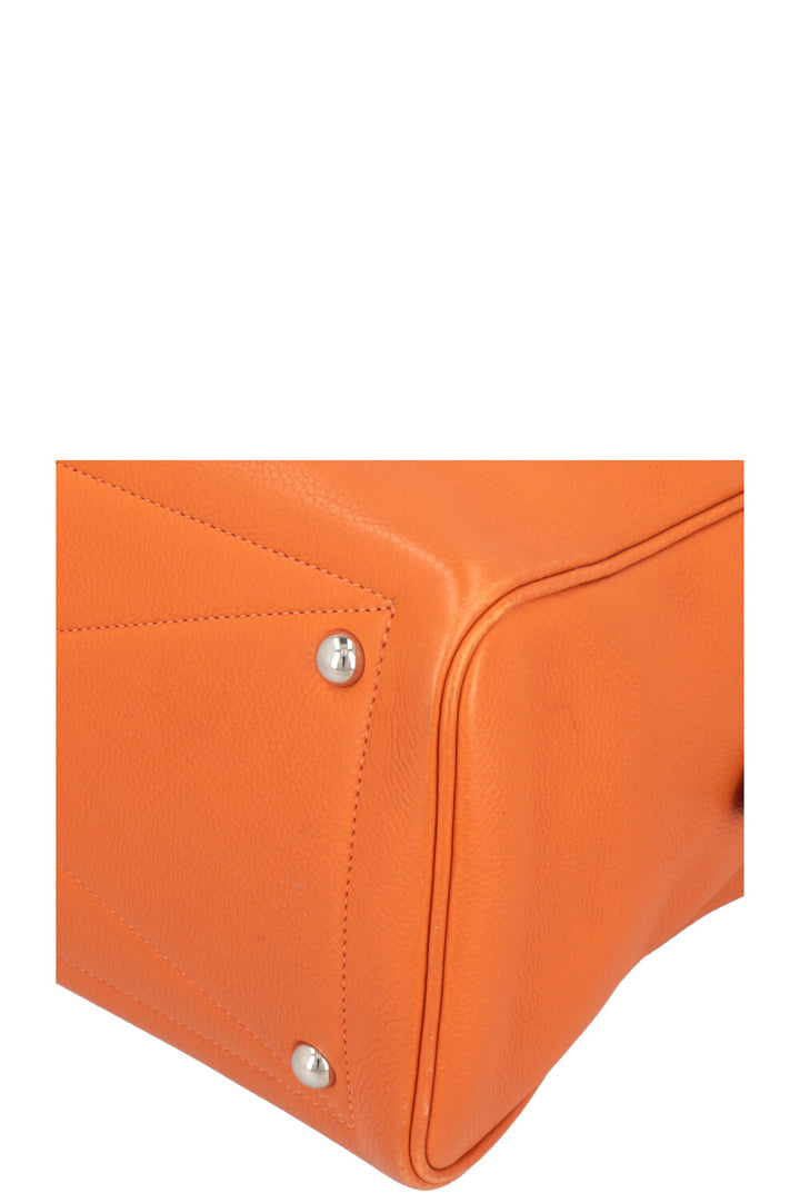 HERMÈS Victoria 35 Handbag Orange Togo