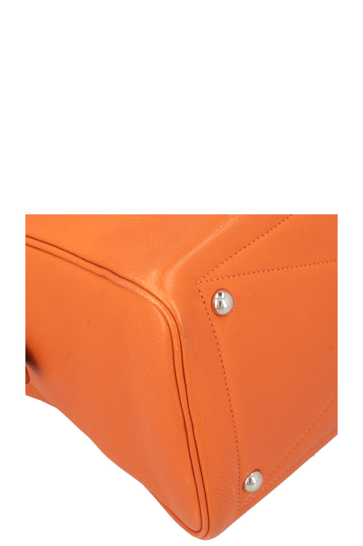 HERMÈS Victoria 35 Handbag Orange Togo