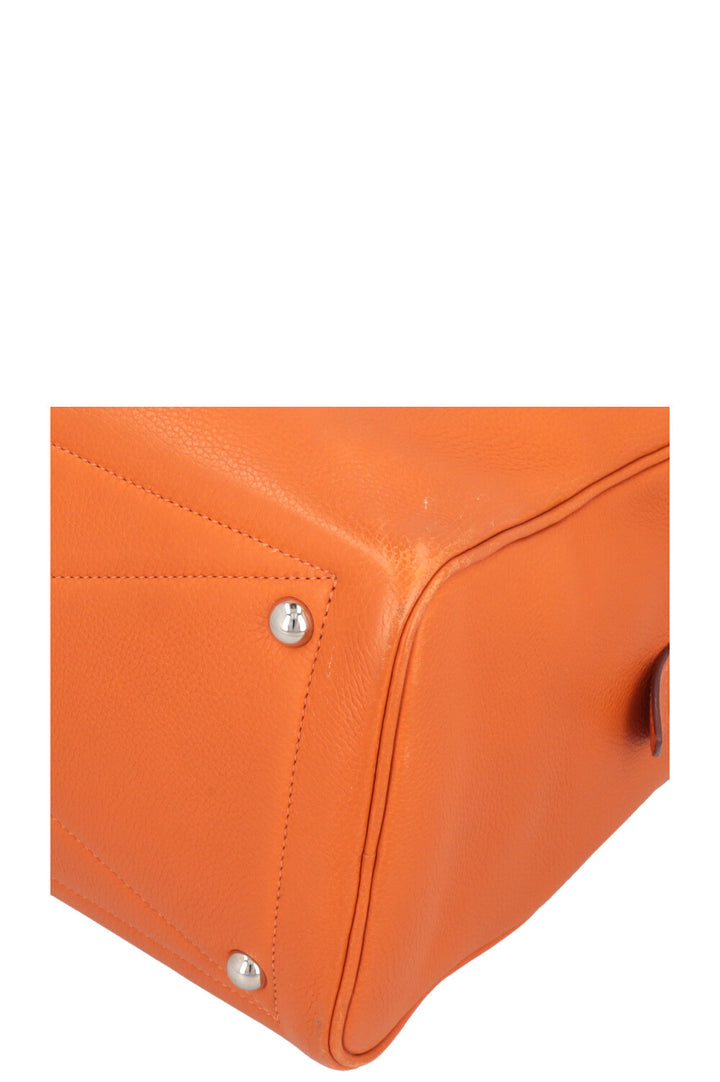 HERMÈS Victoria 35 Handbag Orange Togo
