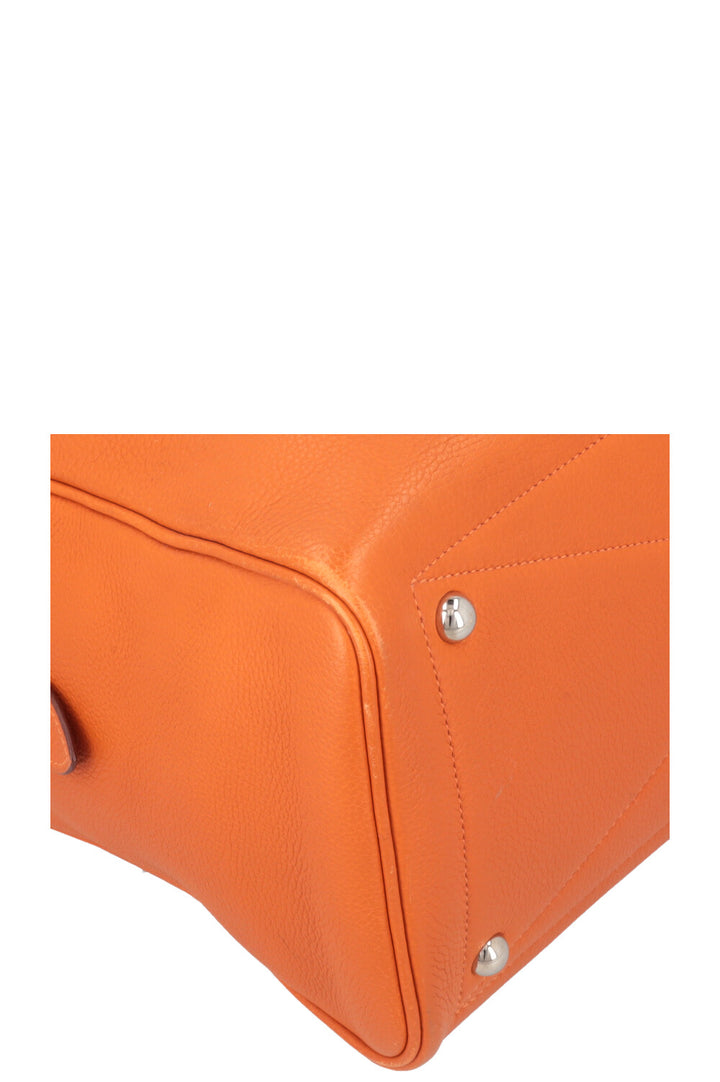 HERMÈS Victoria 35 Handbag Orange Togo