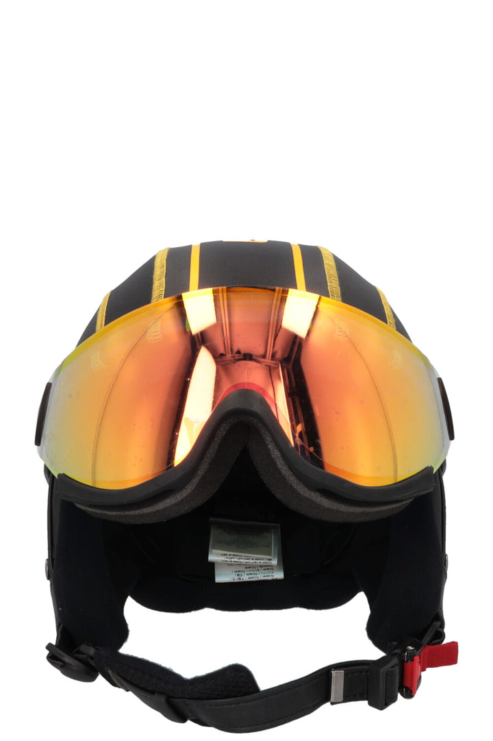 FENDI Logo Ski Helmet Black Yellow