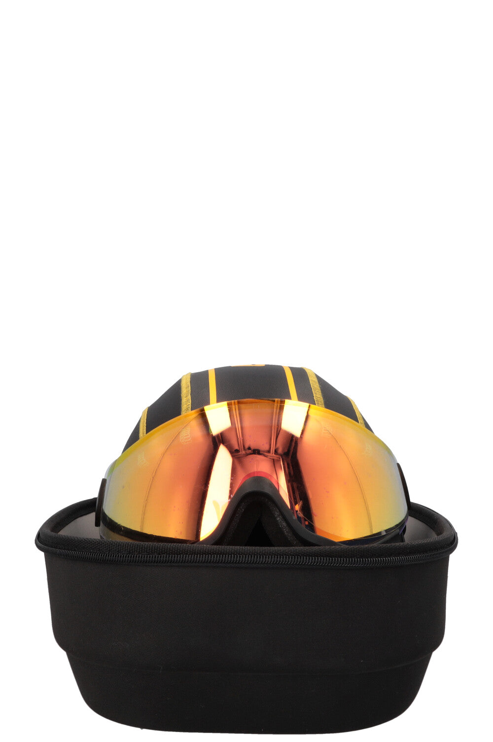 FENDI Logo Ski Helmet Black Yellow