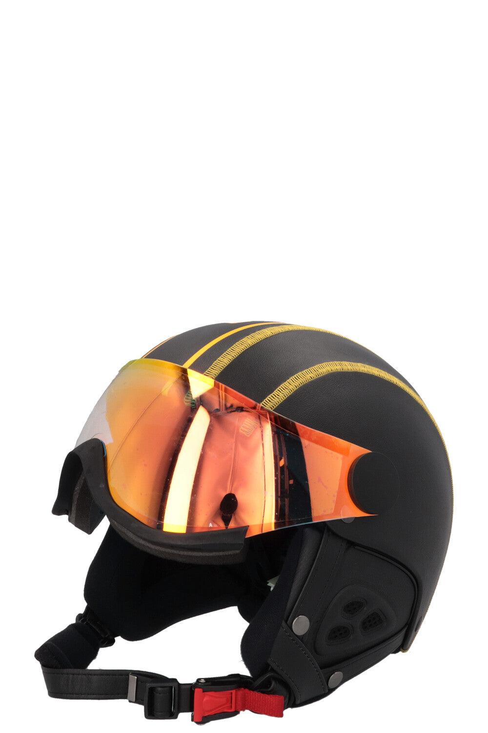 FENDI Logo Ski Helmet Black Yellow