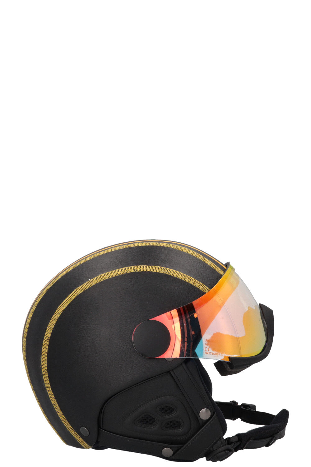 FENDI Logo Ski Helmet Black Yellow