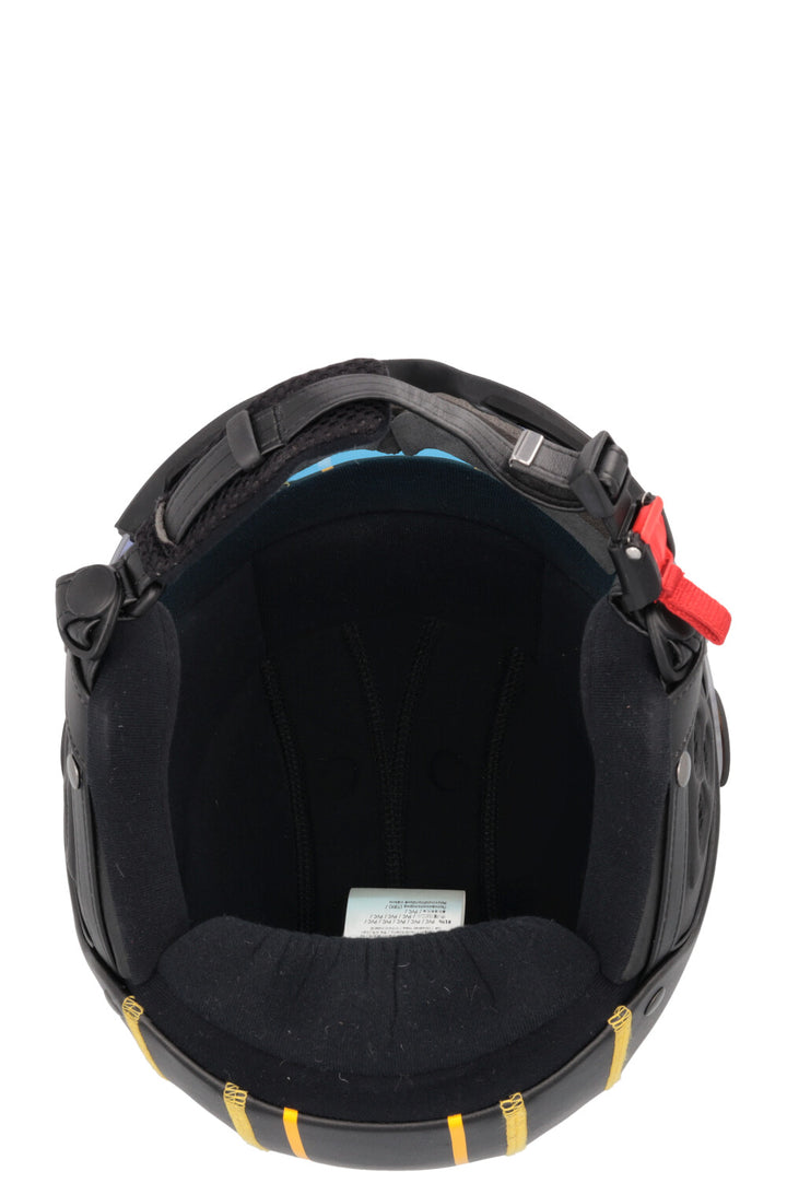 FENDI Logo Ski Helmet Black Yellow