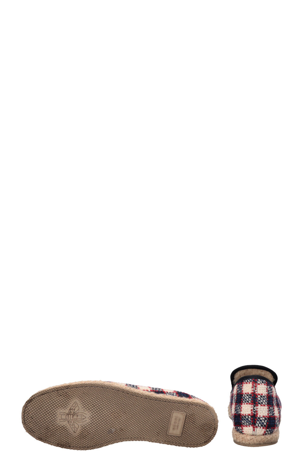 Espadrilles GUCCI Jordaan en peau lainée, bleu marine et rouge