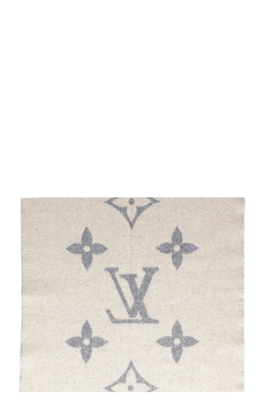 LOUIS VUITTON Reykjavik Scarf Cashmere Gray Ivory