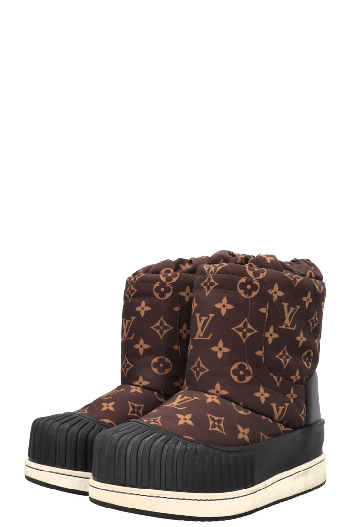 LOUIS VUITTON Polar Flat Half Boots MNG Nylon