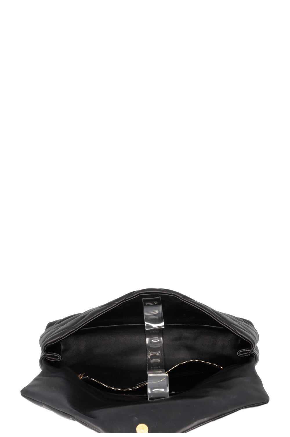 SAINT LAURENT Sade Large Quilted Clutch Black Leather
