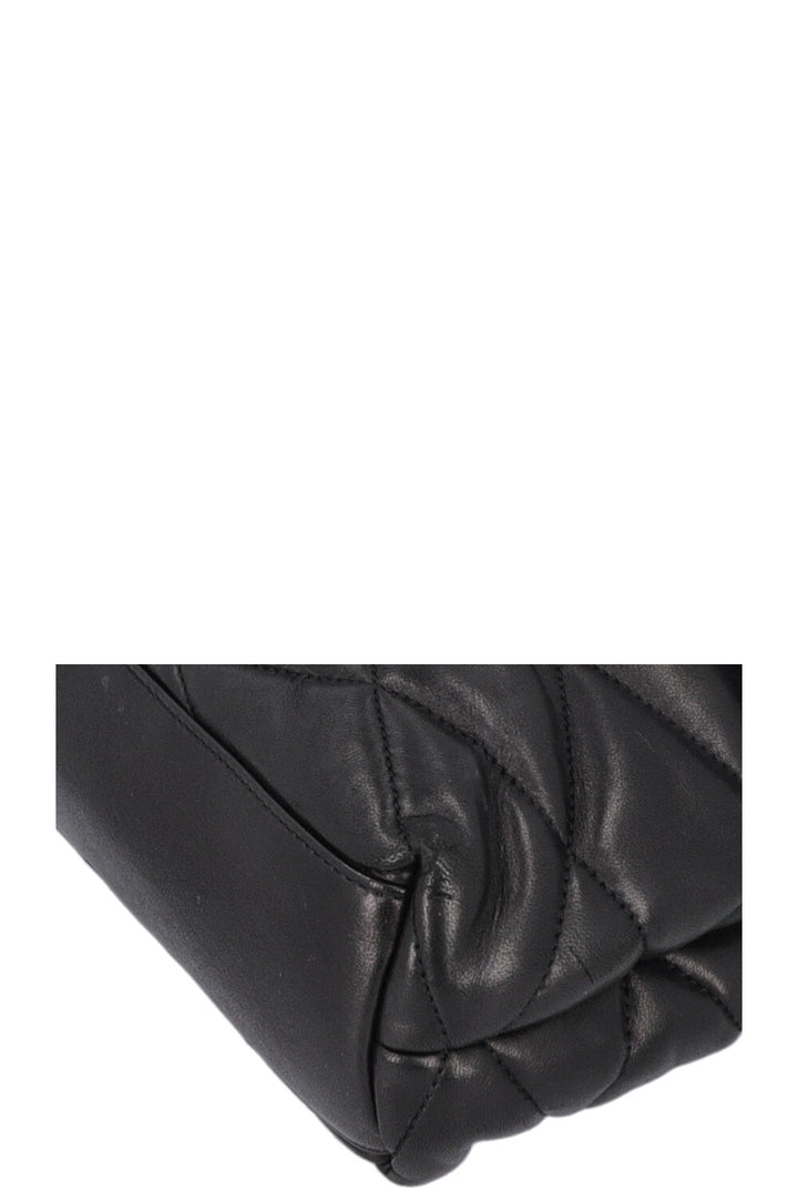 SAINT LAURENT Sade Large Quilted Clutch Black Leather