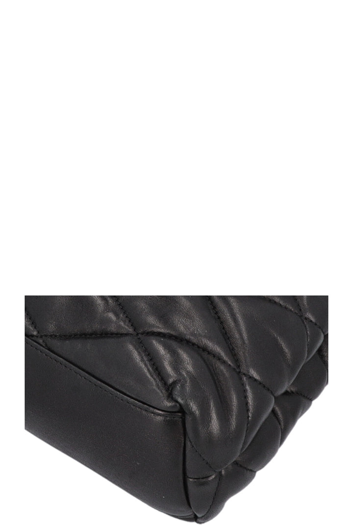 SAINT LAURENT Sade Large Quilted Clutch Black Leather
