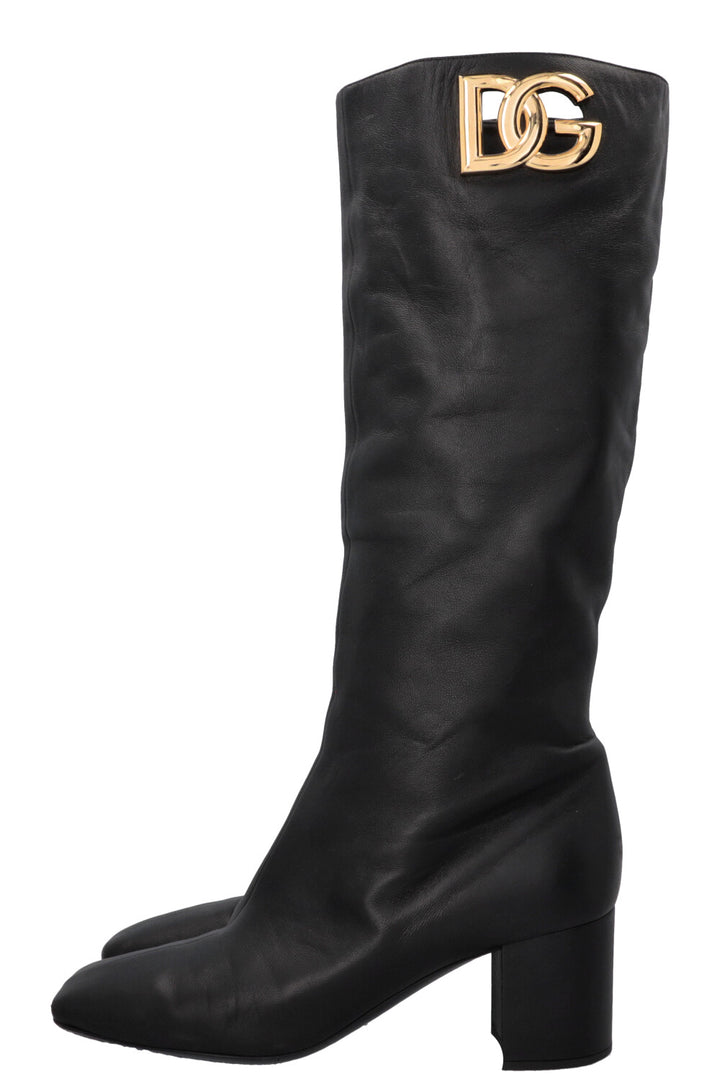 DOLCE&GABBANA Logo Boots Black