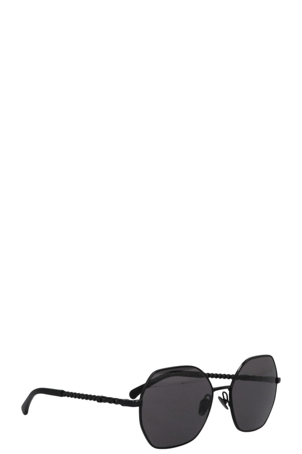 CHANEL 4281-QH Rectangular Sunglasses Black