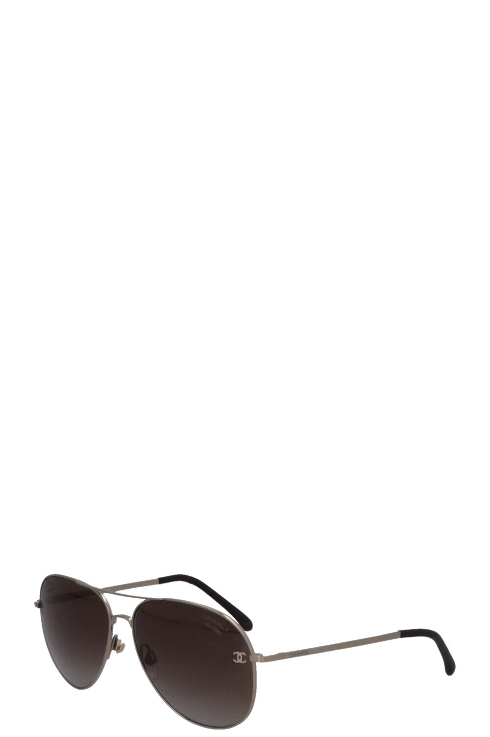 CHANEL 4189-TQ Pilot Sunglasses Champagner Gold