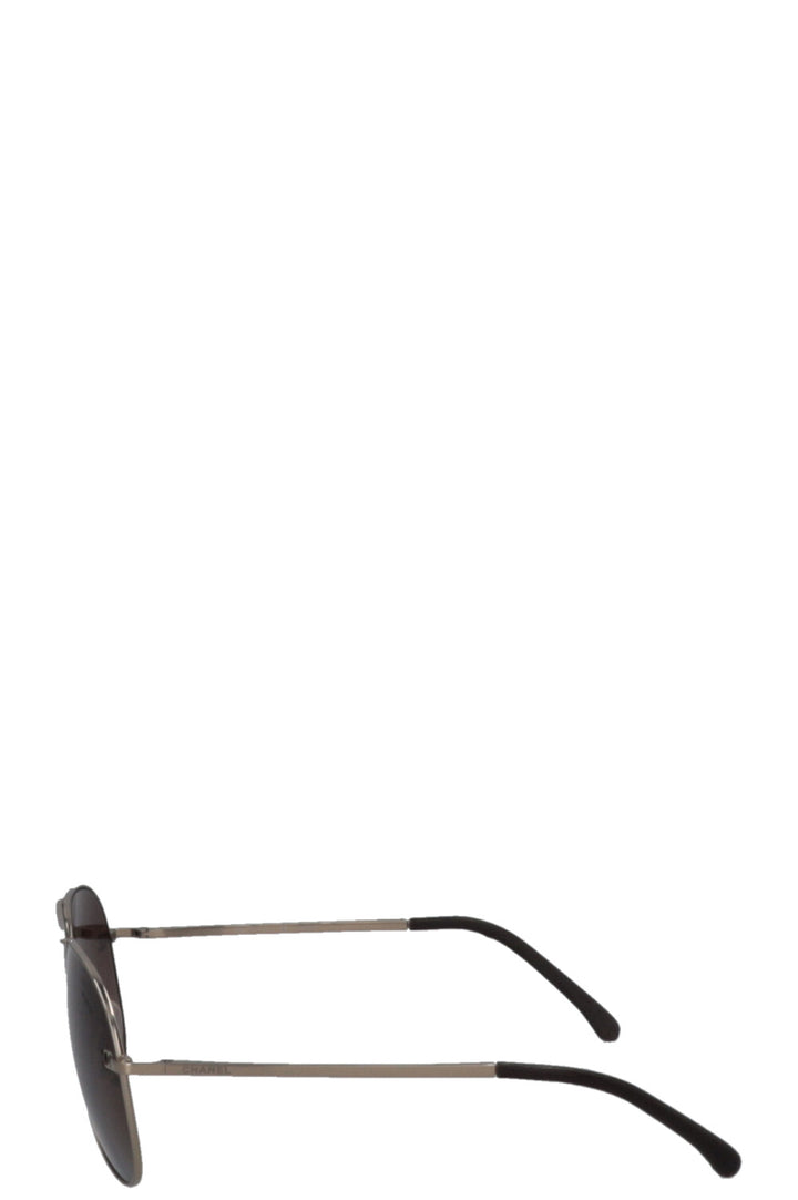 CHANEL 4189-TQ Pilot Sunglasses Champagner Gold