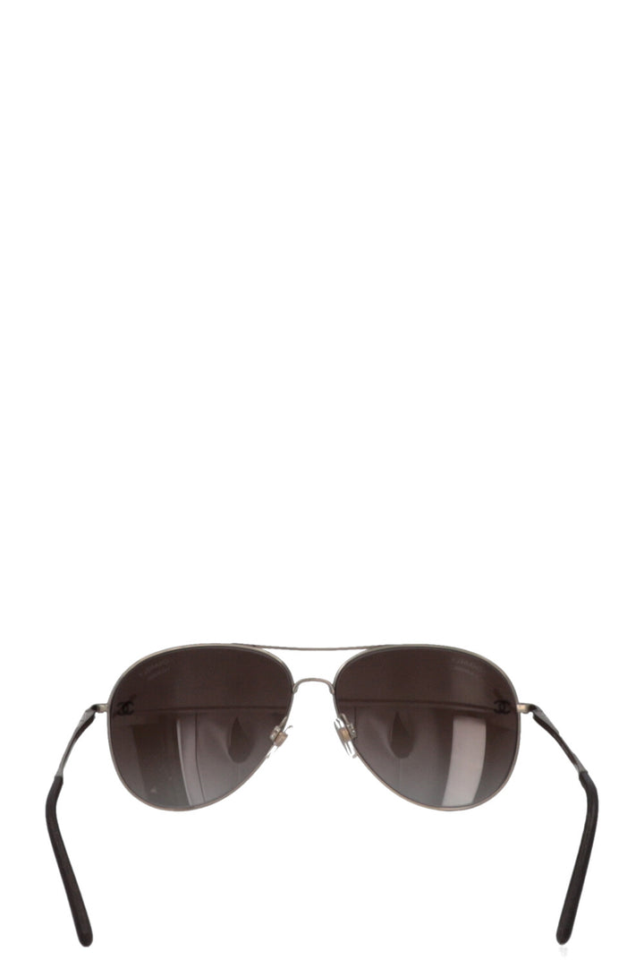 CHANEL 4189-TQ Pilot Sunglasses Champagner Gold