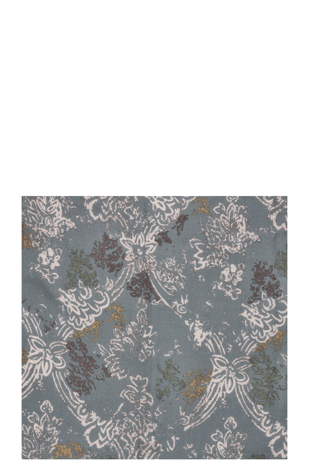 LORO PIANA Floral Scarf Cashmere Petrol