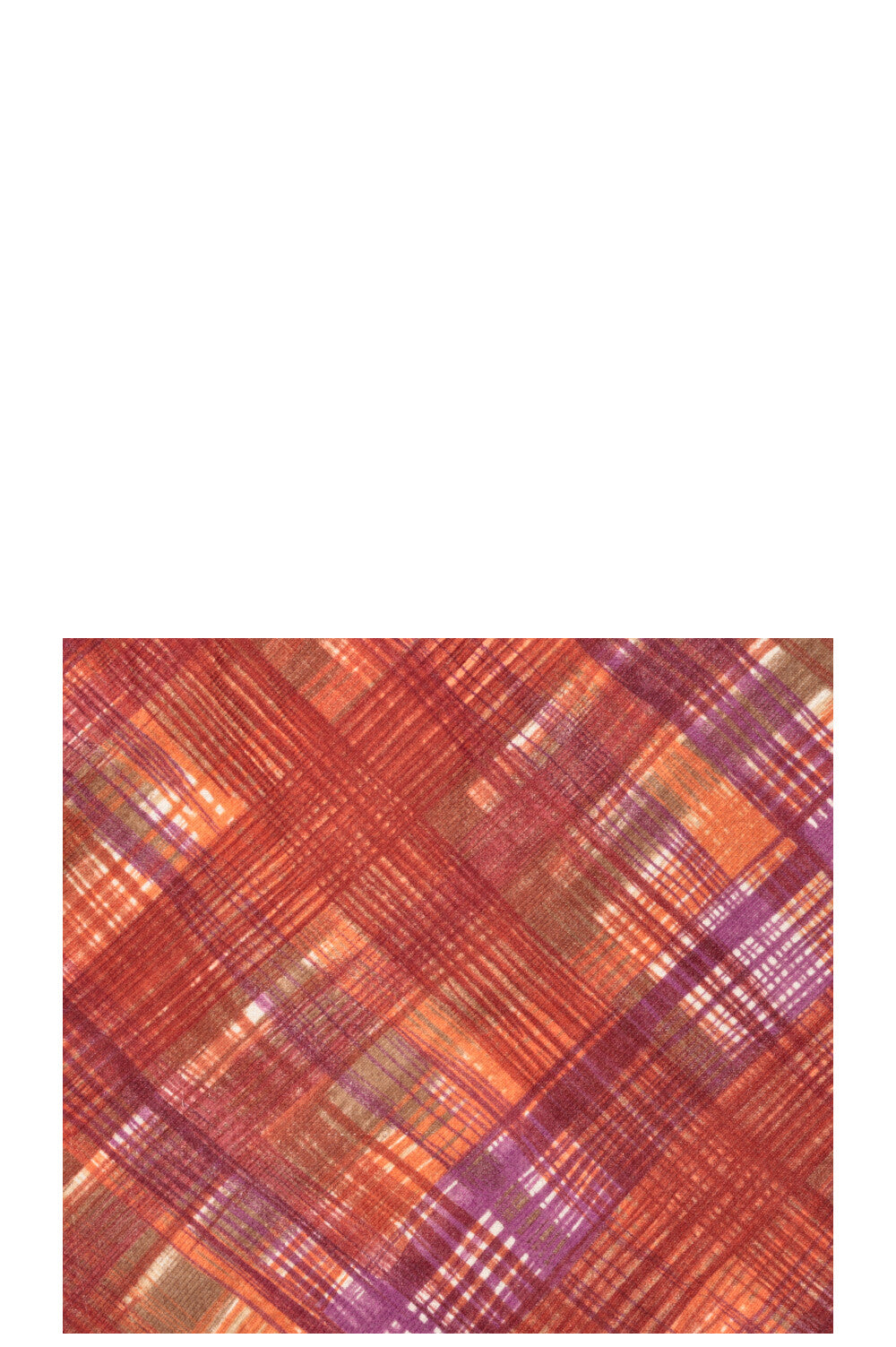 LORO PIANA Check Scarf Cashmere Pumpkin Purple