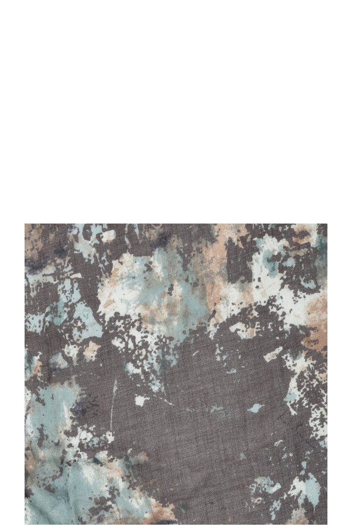 LORO PIANA Écharpe Bleu Sauge Marron