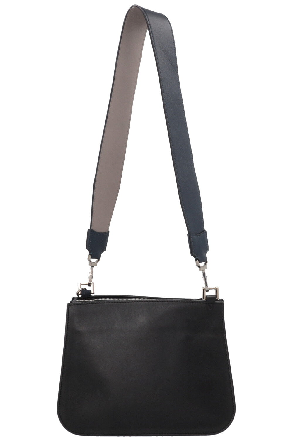 LORO PIANA Milky Way Stitch Crossbody Bag Suede Navy