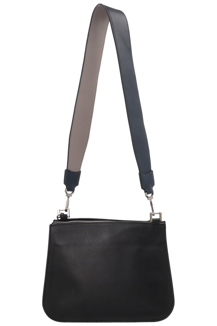 LORO PIANA Milky Way Stitch Crossbody Bag Suede Navy