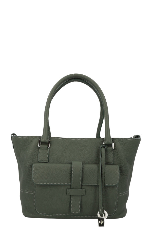 LORO PIANA Globe Bag Leather Green