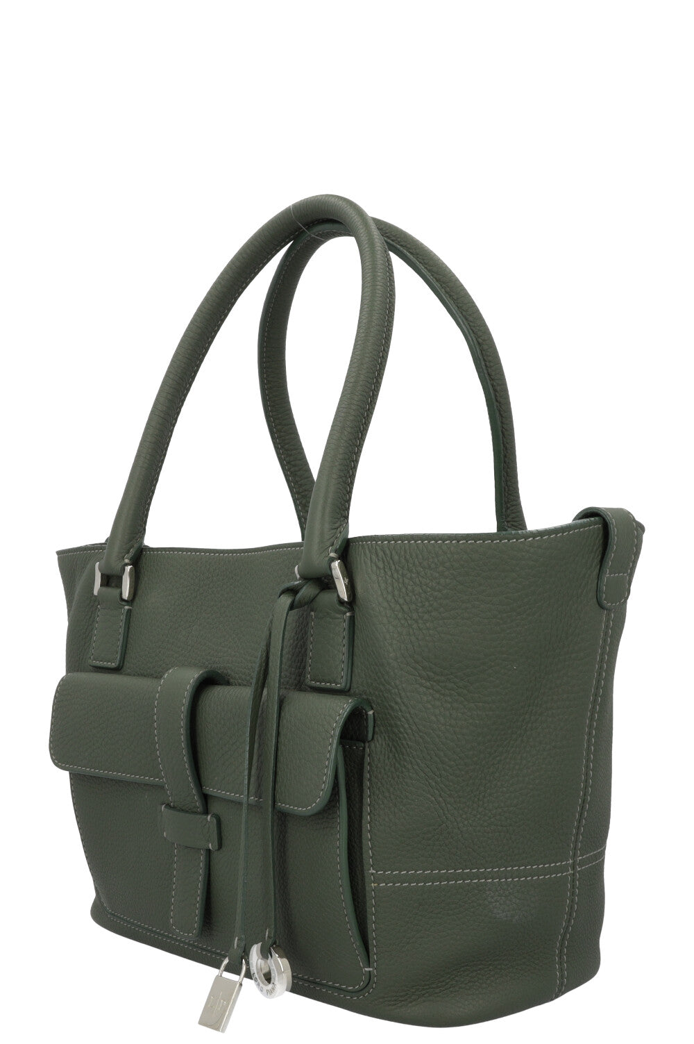 LORO PIANA Globe Bag Leather Green